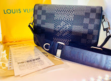Load image into Gallery viewer, Black LV Checkered Messenger Bag and Crossbody