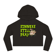 Load image into Gallery viewer, “Sinners Still Pray” Crop Top Hoody