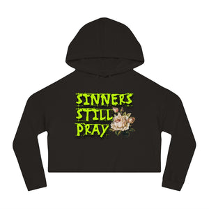 “Sinners Still Pray” Crop Top Hoody