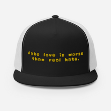 Load image into Gallery viewer, Fake Love Trucker Cap