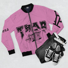Load image into Gallery viewer, Pink Print Trap Bomber Jacket