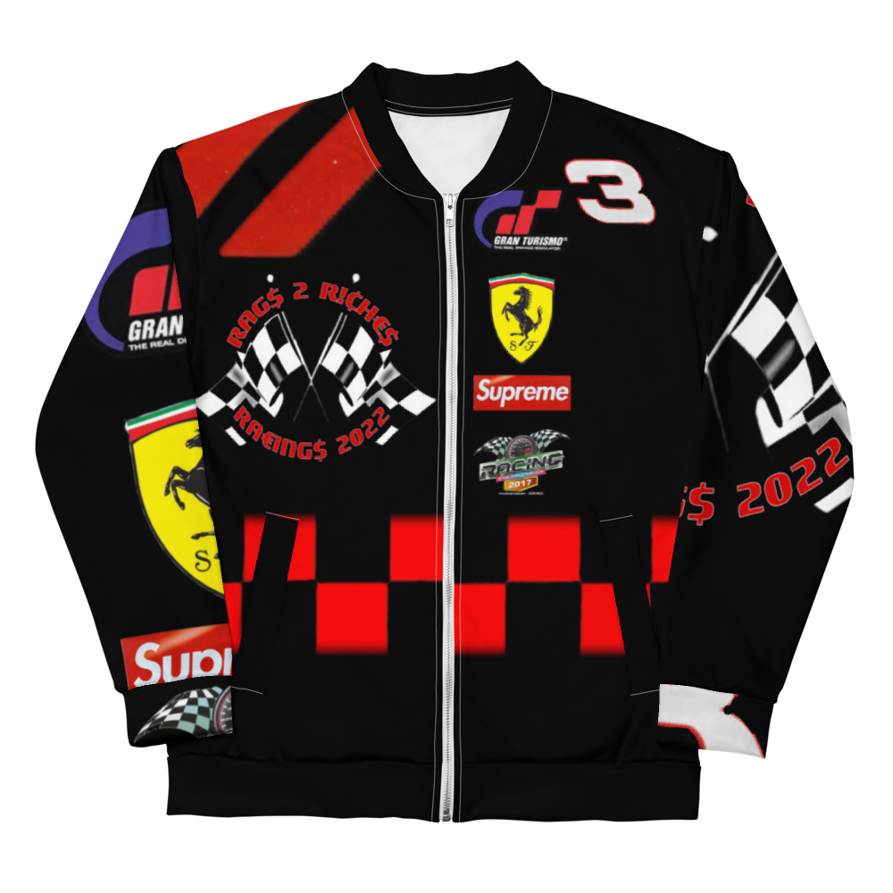 Motorsport Bomber Jacket | Black – Rags 2 Riches Apparel