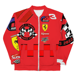 Motorsport Bomber Jacket | Cherry Red