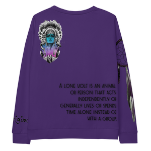 Lone Wolf (Native) Purp Sweatshirt