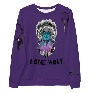 Lone Wolf (Native) Purp Sweatshirt