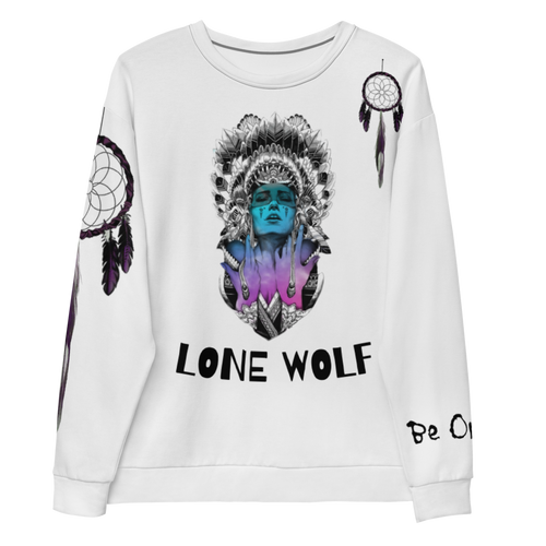 Lone Wolf (Native) | Blanco Sweatshirt