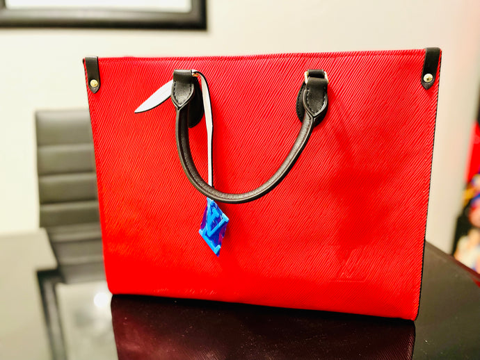 Red LV OnTheGo Tote