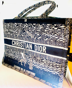 Navy and White Dior Large Tote 👜