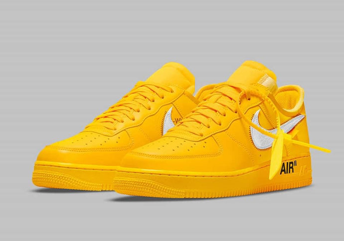 Size 9.5 - Nike Air Force 1 Low OFF-WHITE University Gold Metallic Silver