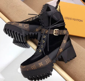 Louis Vuitton Laureate Platform Desert Boots Khaki Green in 2023