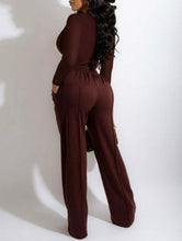 Load image into Gallery viewer, Drawstring Wide Leg Pants Set